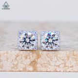  EX454 6mm Bông tai vuông 