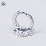  E057 Bông tai khoen 2 hàng đá 