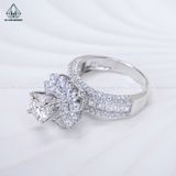  RX535 7mm Nhẫn nữ hoa đá 