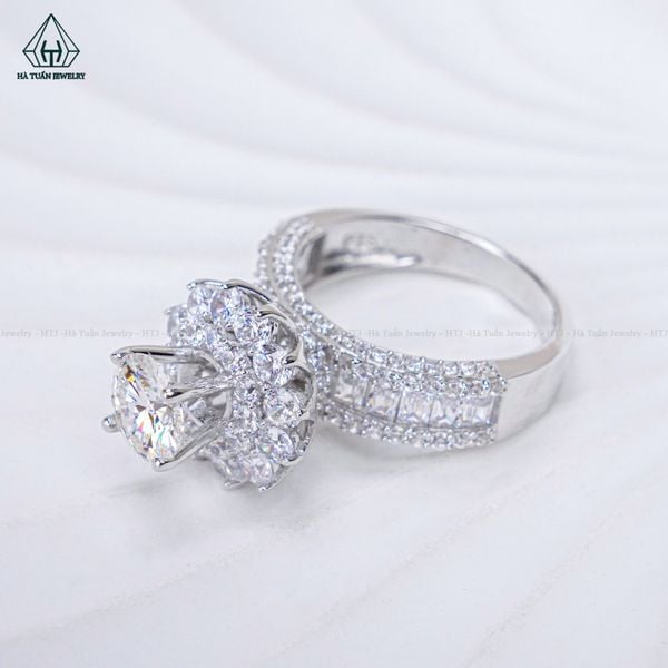  RX535 7mm Nhẫn nữ hoa đá 