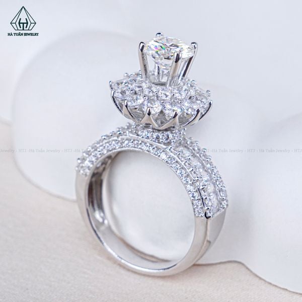  RX535 7mm Nhẫn nữ hoa đá 