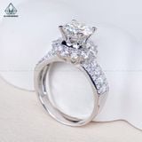  RX533 7.5mm Nhẫn nữ halo tròn 
