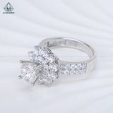  RX536 6.3mm Nhẫn nữ FULL MOIS hoa đá 