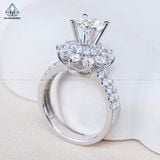  RX536 6.3mm Nhẫn nữ FULL MOIS hoa đá 