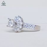  RX536 6.3mm Nhẫn nữ FULL MOIS hoa đá 