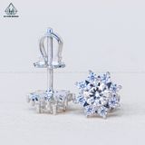  EX457 4.5mm Bông tai hoa 8 cánh nhọn 