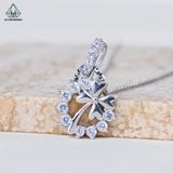  P358 Mặt dây chuyền cỏ bốn lá vòng đá 