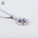  P358 Mặt dây chuyền cỏ bốn lá vòng đá 