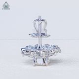  EX462 6mm Bông tai hoa 10 cánh nhọn 