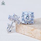  EX469 5mm Bông tai vuông đá 