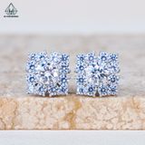  EX469 5mm Bông tai vuông đá 