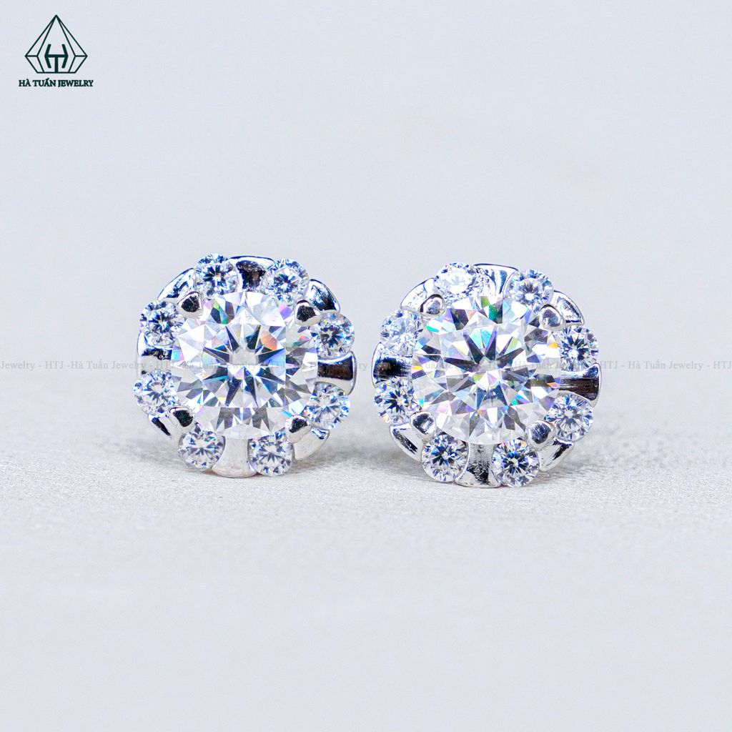 EX468 5.4mm Bông tai tròn đá