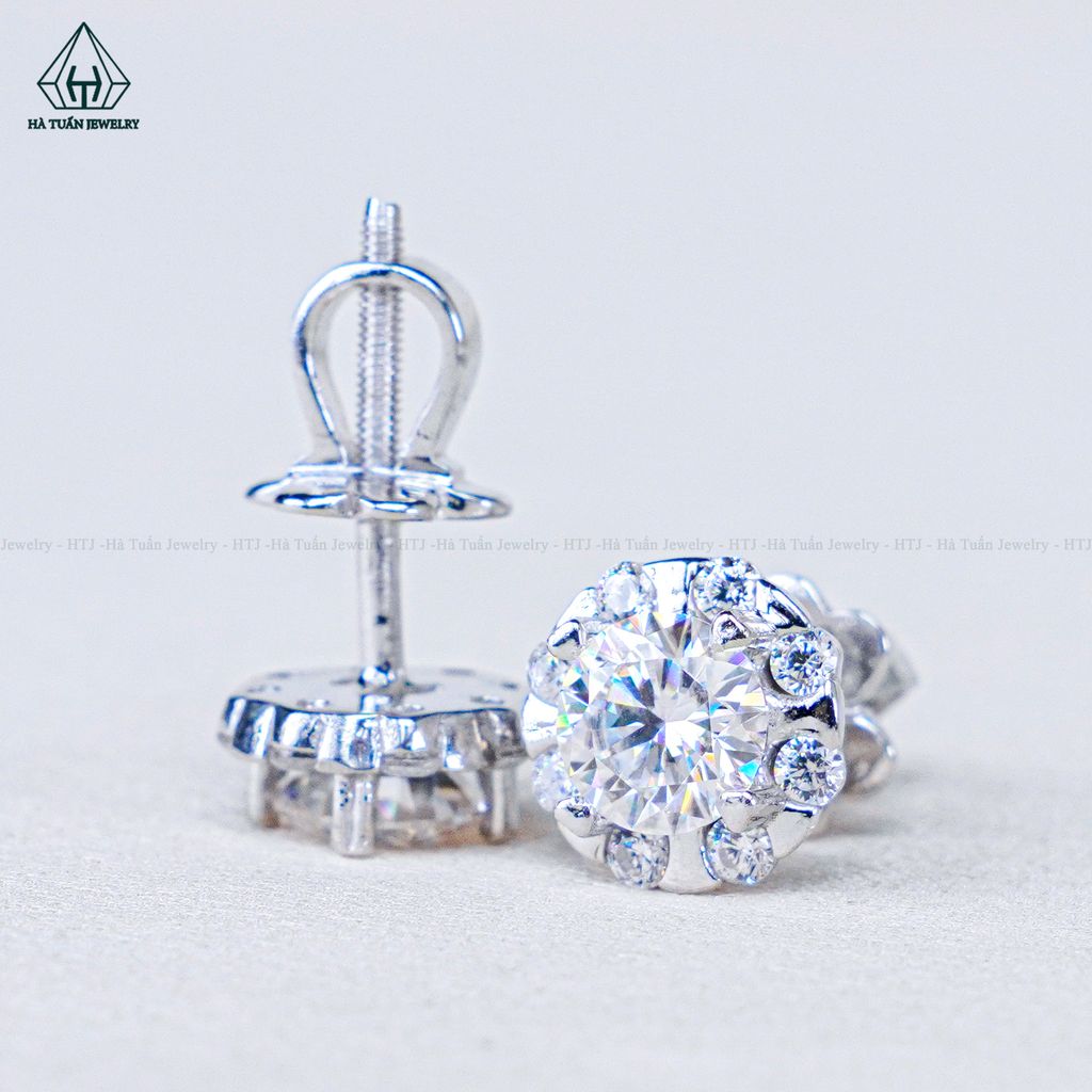 EX468 5.4mm Bông tai tròn đá