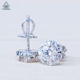  EX468 5.4mm Bông tai tròn đá 