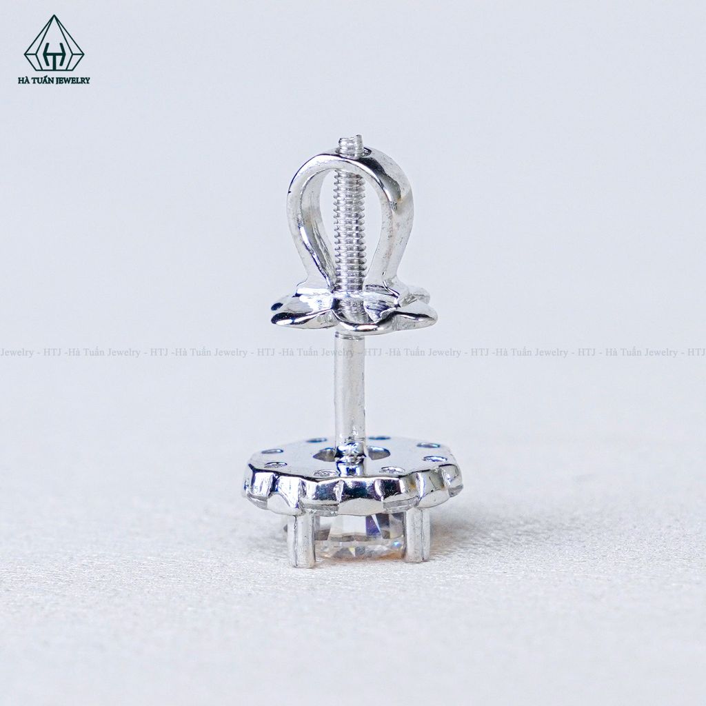 EX468 5.4mm Bông tai tròn đá