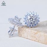  EX467 4.5mm Bông tai hoa viền đôi 