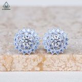  EX467 4.5mm Bông tai hoa viền đôi 