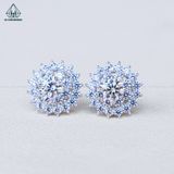  EX467 4.5mm Bông tai hoa viền đôi 