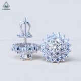  EX467 4.5mm Bông tai hoa viền đôi 