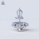  EX467 4.5mm Bông tai hoa viền đôi 