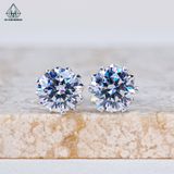  E064 Bông tai 6 chấu 7mm 