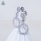  E063 Bông tai treo mặt trời 