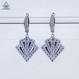  E065 Bông tai khoen treo kim cương 