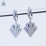  E065 Bông tai khoen treo kim cương 