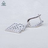  E065 Bông tai khoen treo kim cương 