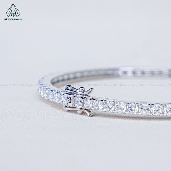  B957 Vòng tay full đá cz 2.5mm 