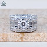  RMX080 FULL MOIS 9mm Nhẫn nam viền baguette 