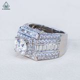  RMX080 FULL MOIS 9mm Nhẫn nam viền baguette 