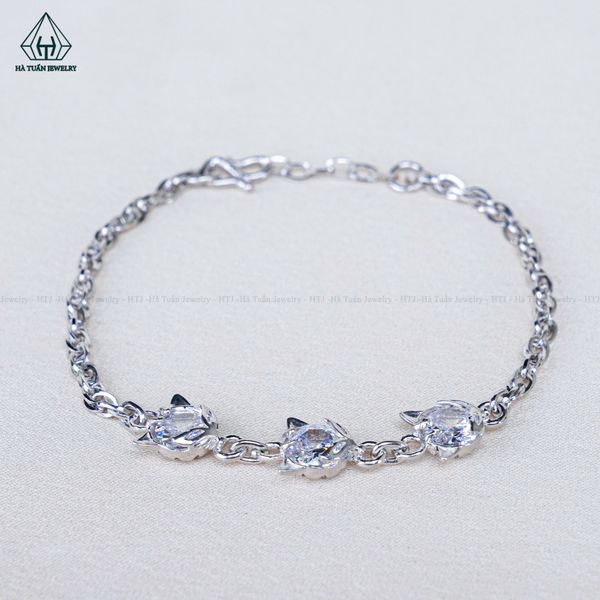  B990 Lắc tay hồ ly trắng 