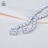  N663 Dây mặt liền FULL tấm 3mm đá chủ 7mm CZ 