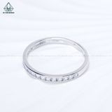  R978 Nhẫn nữ nửa hàng đá chìm (Bản 2.2mm) 
