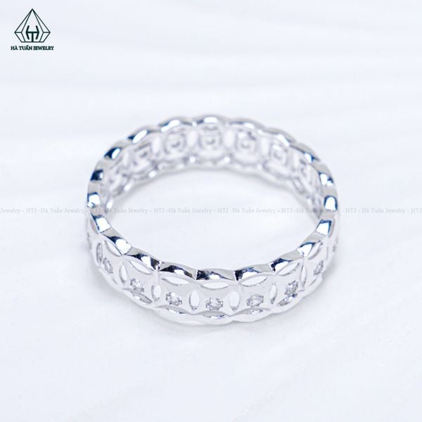  R968 Nhẫn nữ kim tiền đá 