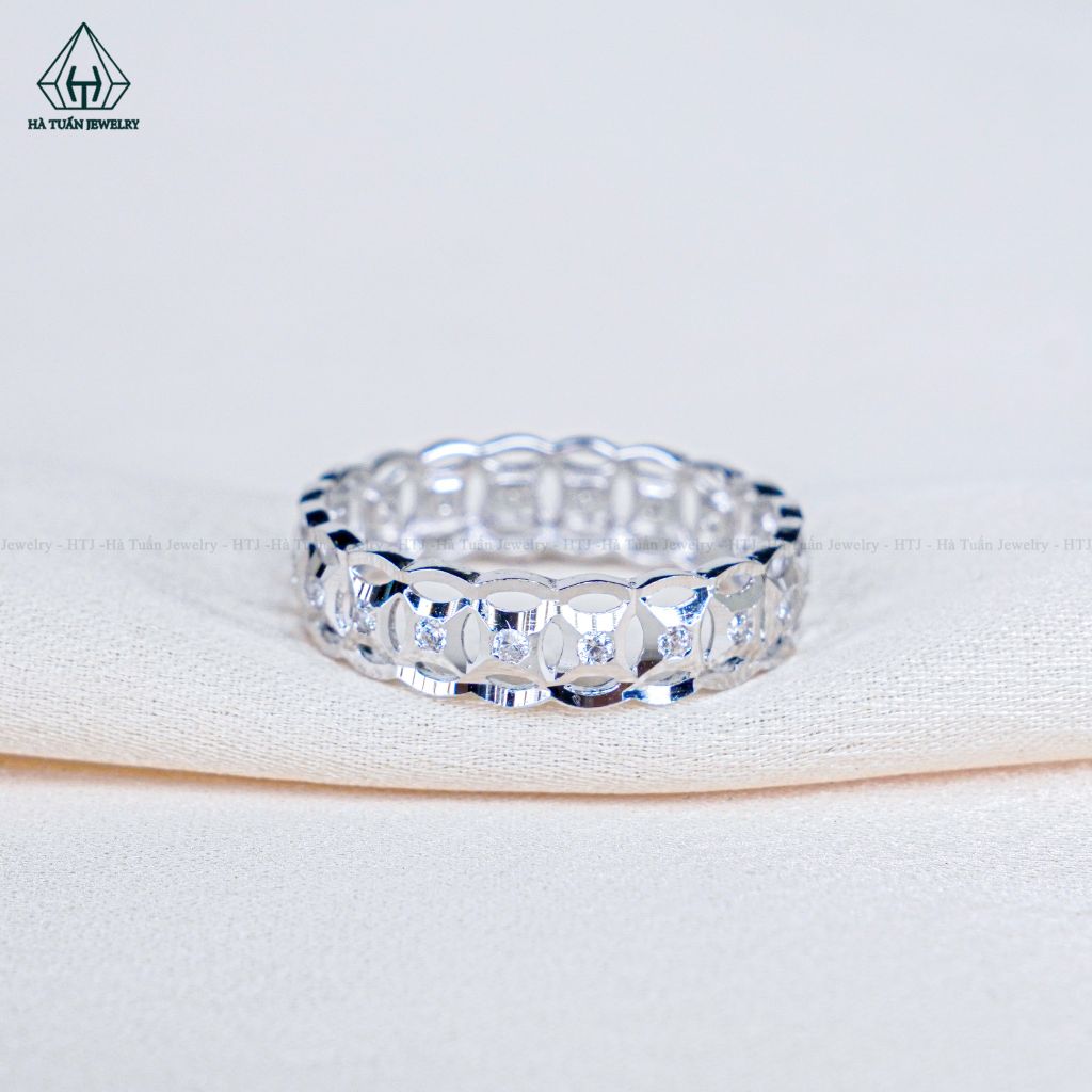 R968 Nhẫn nữ kim tiền đá
