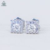  EX465 3.6mm Bông tai vuông 