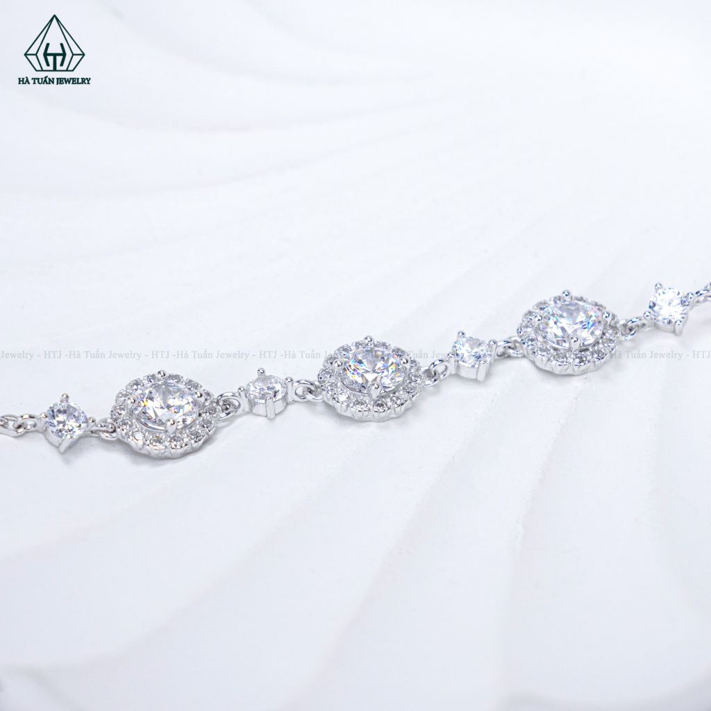 B995 Lắc tay hoa đá tròn