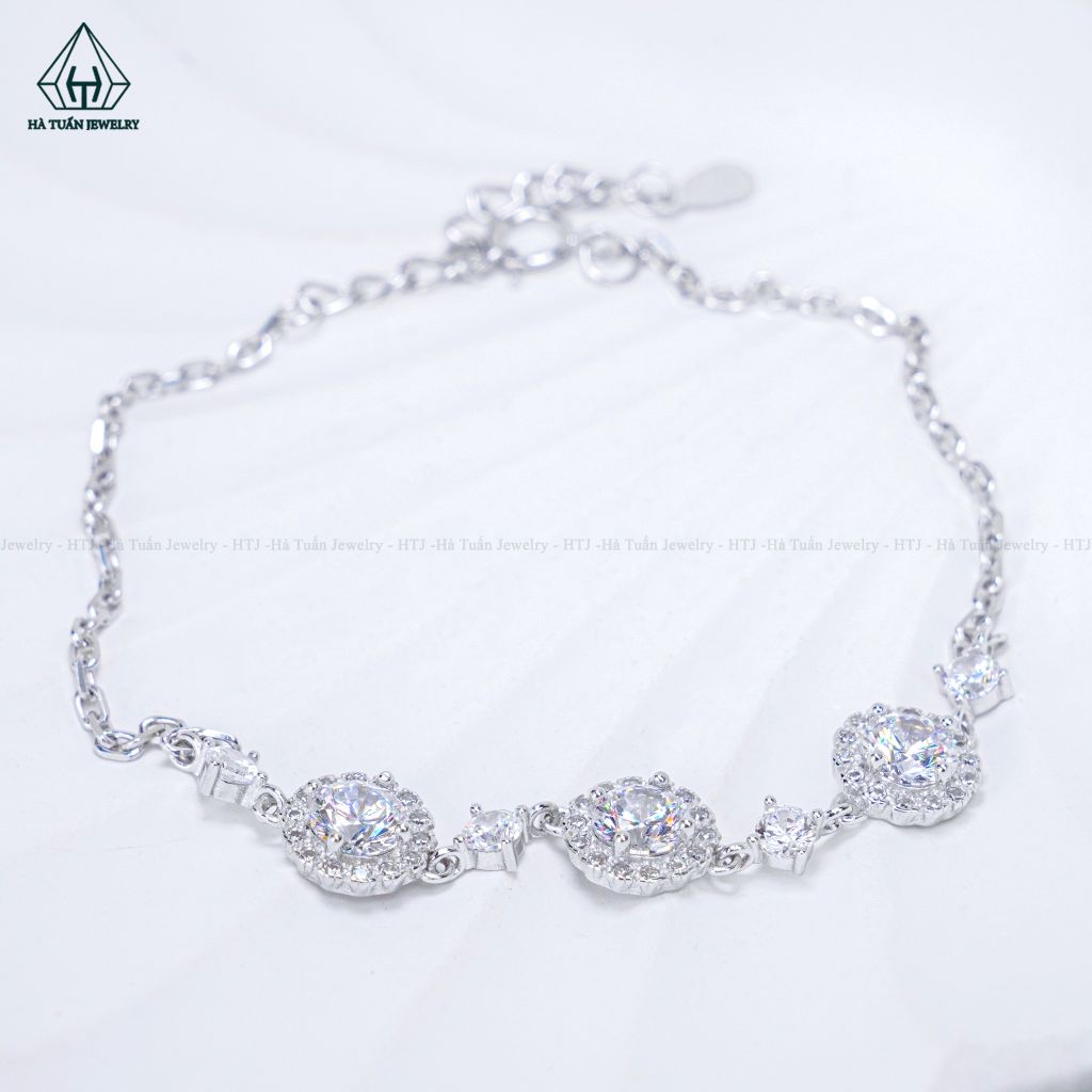B995 Lắc tay hoa đá tròn