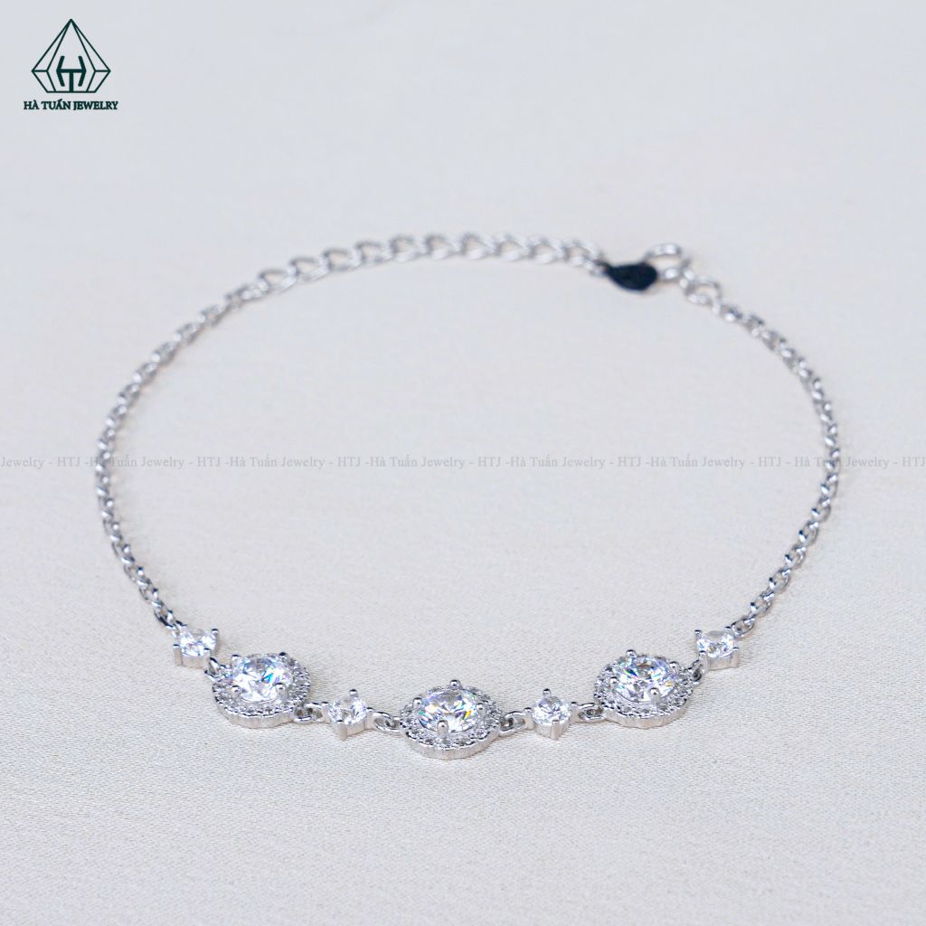 B995 Lắc tay hoa đá tròn