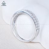  RX544 Nhẫn nữ 2 hàng FULL MOIS nửa vòng 