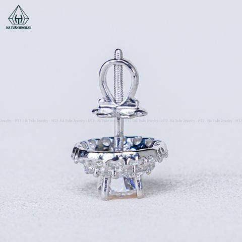 EX076 5mm Bông tai tròn 2 tầng 14 cánh