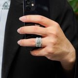  RMX075 7mm Nhẫn nam viền baguette 