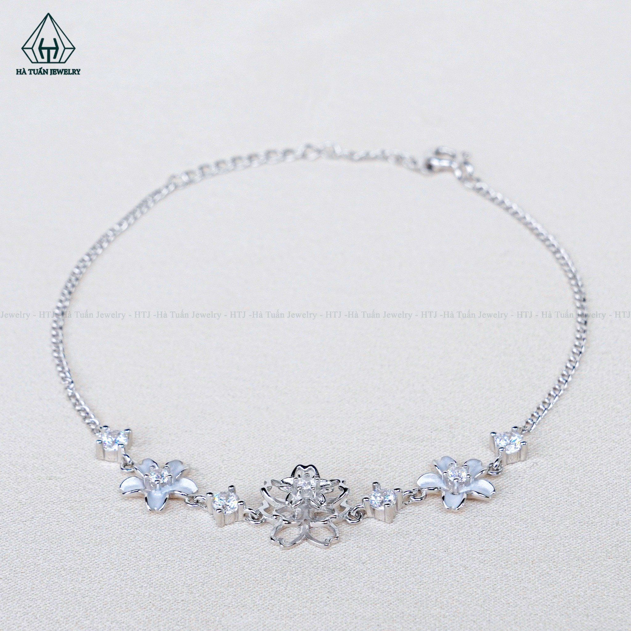  B009 lắc tay hoa đá 