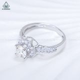 RX546 6mm Nhẫn nữ halo tròn 