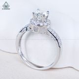  RX546 6mm Nhẫn nữ halo tròn 