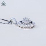  PX254 4.5mm Mặt dây hoa viền móc máy 