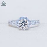  RX546 6mm Nhẫn nữ halo tròn 