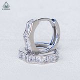  E076 Bông tai khoen đá princess 